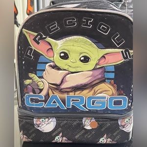 Star Wars The Mandalorian Baby Yoda Insulated Lunch Bag (Black-Green) NWT